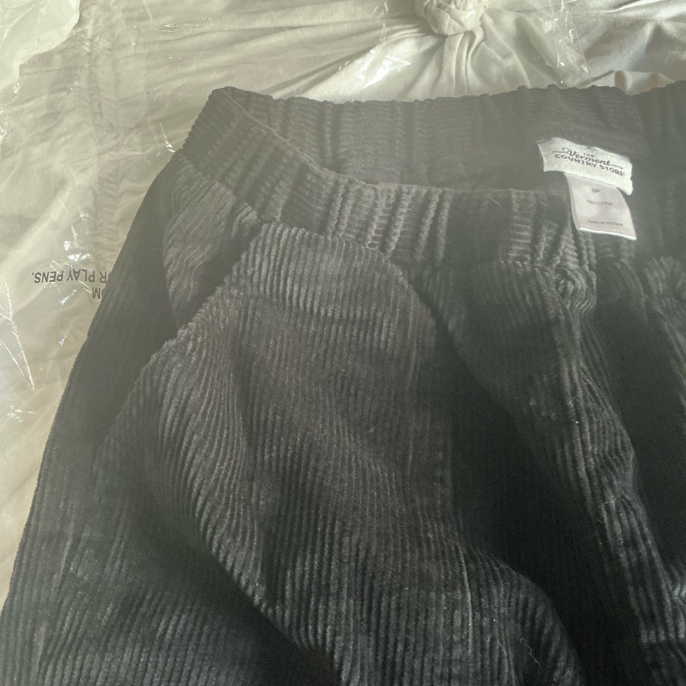 Women's Black Corduroy Straight Leg Pants